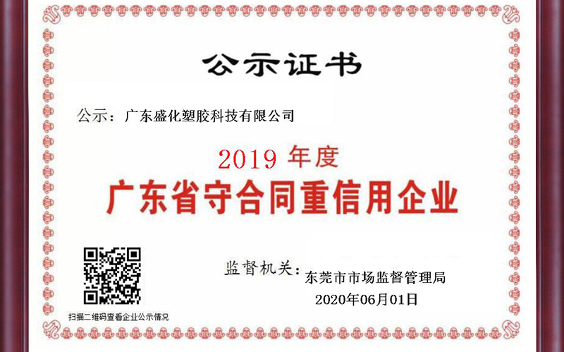 2019年守合同重信用企业